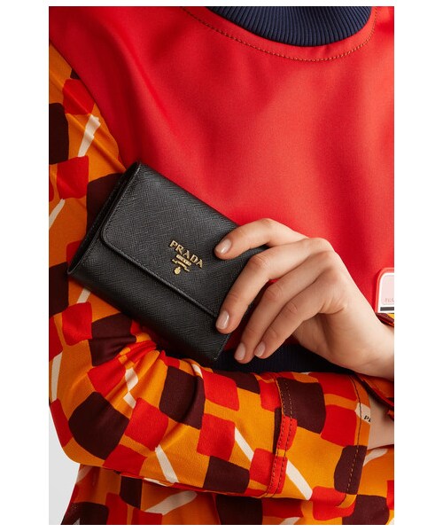 PRADA（プラダ）の「Prada - Textured-leather Wallet - Black（財布・レディース・Black・one size）」の5枚目の写真