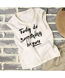 cache cache | U&I　ノースリーブカットソー（ホワイト）(Tシャツ/カットソー)