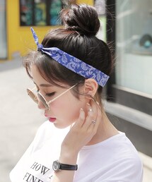 DHOLIC | ペイズリーパターンヘアスカーフ(その他ヘアアクセサリー)