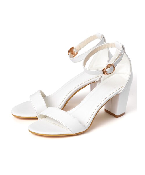 GRL（グレイル）の「アンクルストラップサンダル（サンダル・レディース・ホワイト/ブラック/レッド/イエロー/ピンク/グリーン/ベージュ/キャメル/シルバー/ブラウン・24.5）」の2枚目の写真