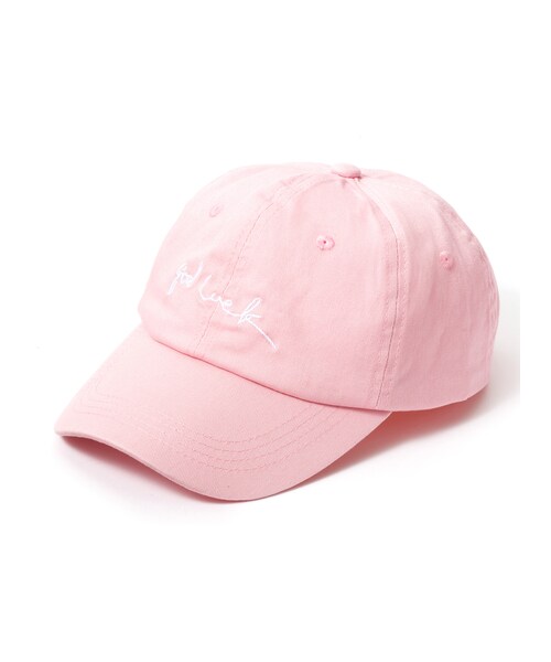 GRL（グレイル）の「good Luckロゴキャップ（キャップ・レディース・ブラック/ホワイト/ピンク/ラベンダー・F）」の4枚目の写真