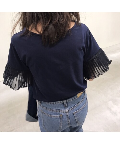 copine（コピン）の「プリーツ切り替えフレアスリーブトップス（3color）【クリックポスト対象商品】（Tシャツ/カットソー・レディース・その他）」の12枚目の写真