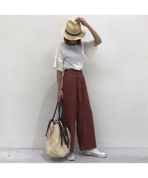 copine（コピン）の「プリーツ切り替えフレアスリーブトップス（3color）【クリックポスト対象商品】（Tシャツ/カットソー・レディース・その他）」の7枚目の写真