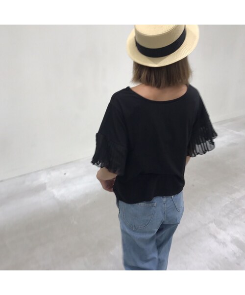 copine（コピン）の「プリーツ切り替えフレアスリーブトップス（3color）【クリックポスト対象商品】（Tシャツ/カットソー・レディース・その他）」の11枚目の写真