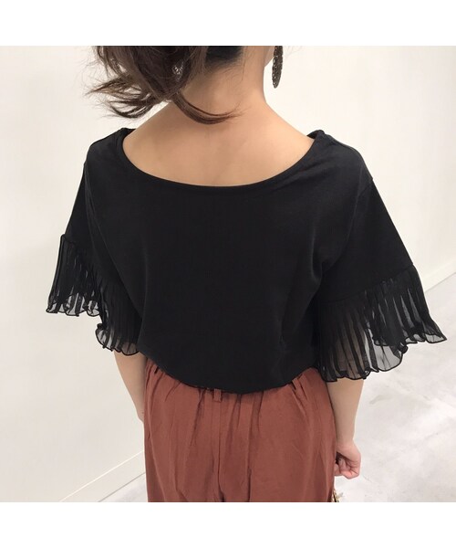 copine（コピン）の「プリーツ切り替えフレアスリーブトップス（3color）【クリックポスト対象商品】（Tシャツ/カットソー・レディース・その他）」の8枚目の写真