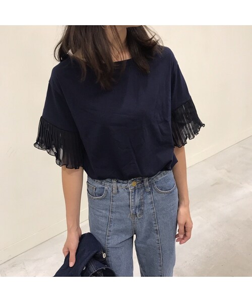 copine（コピン）の「プリーツ切り替えフレアスリーブトップス（3color）【クリックポスト対象商品】（Tシャツ/カットソー・レディース・その他）」の13枚目の写真