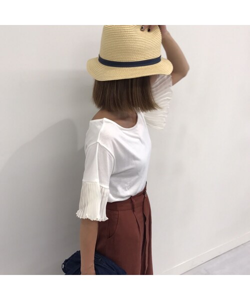 copine（コピン）の「プリーツ切り替えフレアスリーブトップス（3color）【クリックポスト対象商品】（Tシャツ/カットソー・レディース・その他）」の5枚目の写真