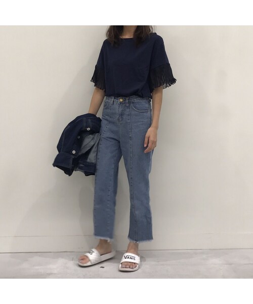copine（コピン）の「プリーツ切り替えフレアスリーブトップス（3color）【クリックポスト対象商品】（Tシャツ/カットソー・レディース・その他）」の14枚目の写真