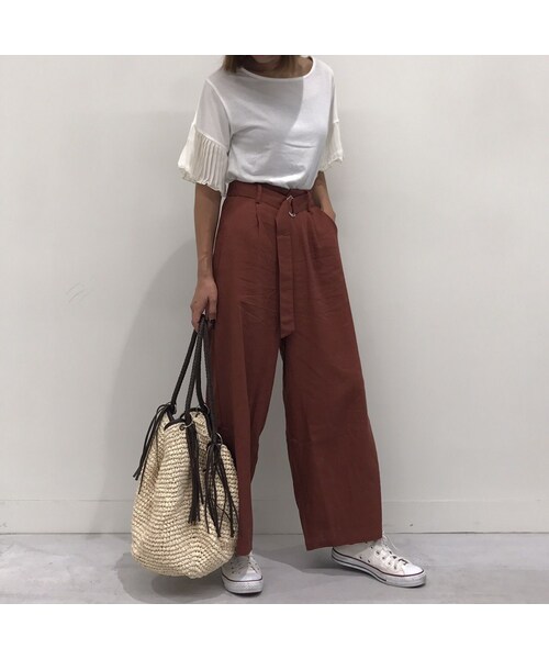 copine（コピン）の「ベルト付きリネンワイドパンツ（3color）【クリックポスト対象商品】（その他パンツ・レディース・その他）」の7枚目の写真