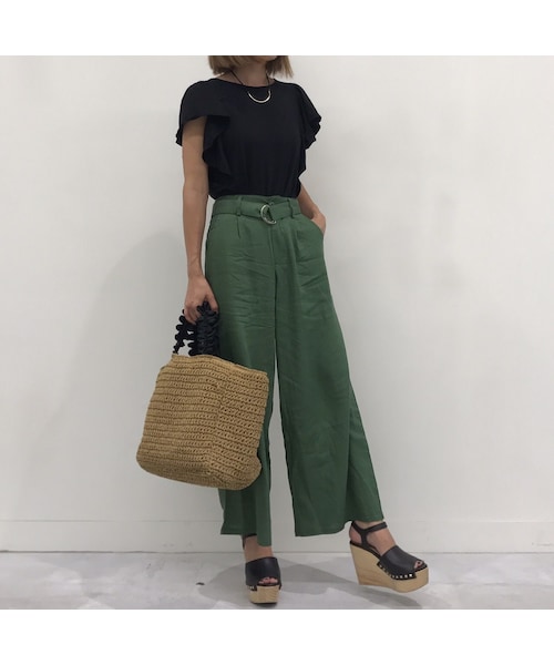 copine（コピン）の「ベルト付きリネンワイドパンツ（3color）【クリックポスト対象商品】（その他パンツ・レディース・その他）」の14枚目の写真