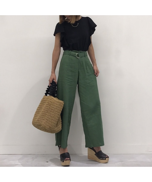 copine（コピン）の「ベルト付きリネンワイドパンツ（3color）【クリックポスト対象商品】（その他パンツ・レディース・その他）」の12枚目の写真