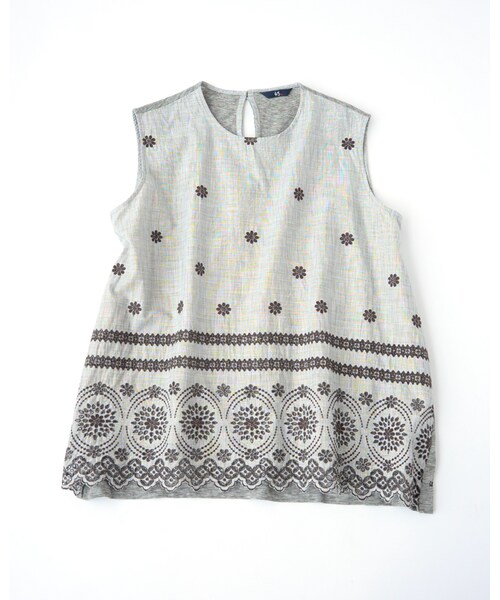 45Rハケ目カットワーク×天竺Mキャミドレス: WOMEN｜45R
