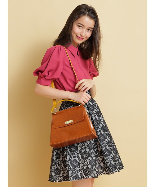 31 Sons de mode（トランテアン　ソン　ドゥ　モード）の「★6/19(月)13時までポイント5倍★ワンハンドルバッグ（バッグ・レディース・ピンク/キャメル/ネイビー・フリー）」の9枚目の写真