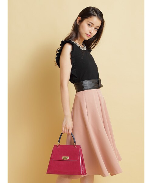 31 Sons de mode（トランテアン　ソン　ドゥ　モード）の「★6/19(月)13時までポイント5倍★ワンハンドルバッグ（バッグ・レディース・ピンク/キャメル/ネイビー・フリー）」の6枚目の写真
