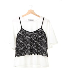 INGNI | レースキャミ＋フレア袖Tシャツ／SET(トップス)
