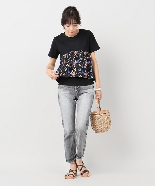 Spick & Span（スピックアンドスパン）の「プリントレイヤードT◆（トップス・ブラック/フリー/在庫あり）」の3枚目の写真