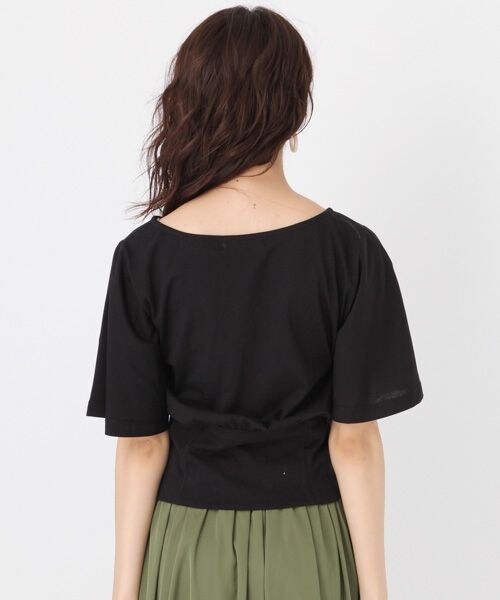 Andemiu(アンデミュウ)の「コルセットTシャツ(トップス・オフホワイト/ブラック)」の7枚目の写真