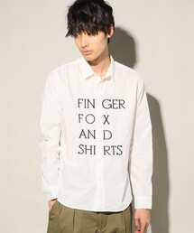 【未使用/定価1.9万】フィンガーフォックスアンドシャツ *Thumb 60/-typewriter Shirts*XS綿紺ユニセックス(25-2308-18)【82H32】 JOURNAL STANDARD（ジャーナルスタンダード）の「FINGER FOX AND