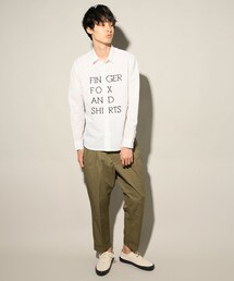 【未使用/定価1.9万】フィンガーフォックスアンドシャツ *Thumb 60/-typewriter Shirts*XS綿紺ユニセックス(25-2308-18)【82H32】 JOURNAL STANDARD（ジャーナルスタンダード）の「FINGER FOX AND