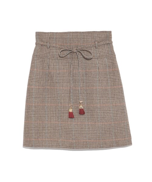 リリーブラウン チェック台形スカートスカート