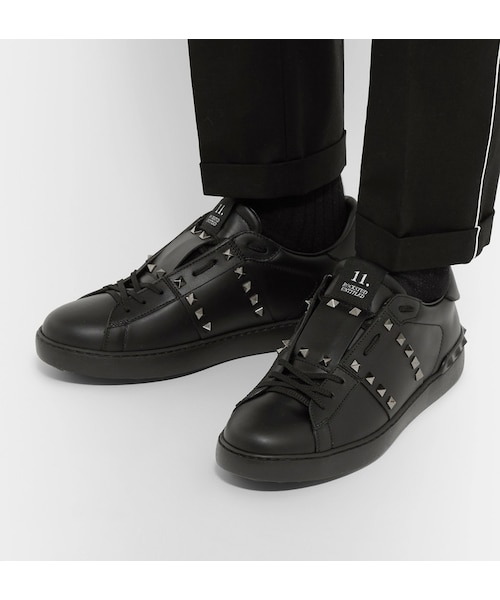 VALENTINO(ヴァレンティノ)の「Valentino Rockstud Untitled Leather Sneakers(スニーカー・メンズ・Black・EU40/EU41/EU42/EU42.5/EU43/EU43.5/EU44/EU44.5/EU45/EU46)」の6枚目の写真