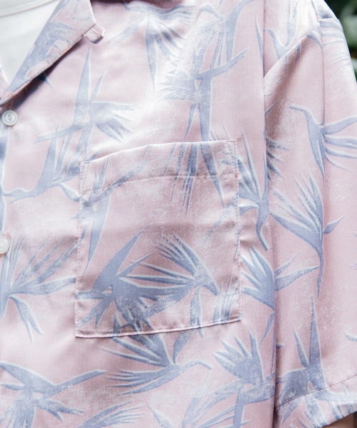 LIDNM（リドム）の「VINTAGEプリントオープンカラーシャツ（シャツ/ブラウス・メンズ・ピンク・S, M, L）」の2枚目の写真