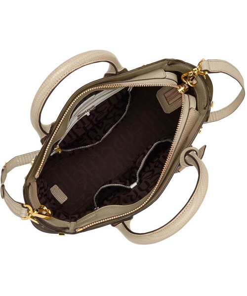 HENRI BENDEL（ヘンリーベンデル）の「Carlyle Embossed Lizard Satchel（ショルダーバッグ・レディース・SAFARI）」の3枚目の写真