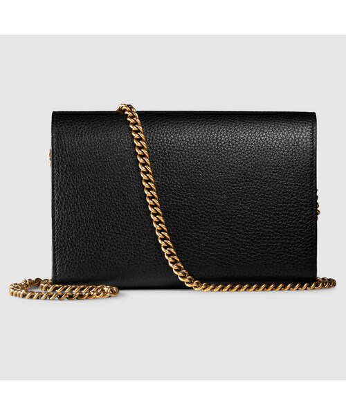 GUCCI(グッチ)の「GG Marmont leather mini chain bag(クラッチバッグ・レディース・black leather/red leather)」の5枚目の写真