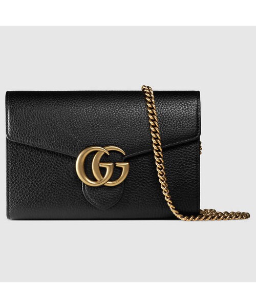 GUCCI(グッチ)の「GG Marmont leather mini chain bag(クラッチバッグ・レディース・black leather/red leather)」の10枚目の写真