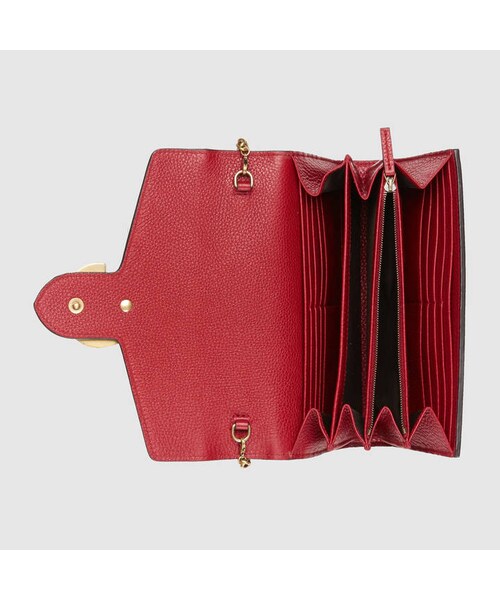 GUCCI(グッチ)の「GG Marmont leather mini chain bag(クラッチバッグ・レディース・black leather/red leather)」の4枚目の写真