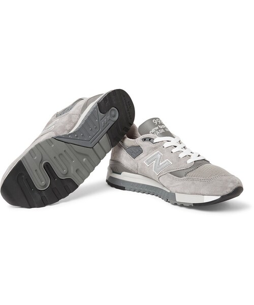 NEW BALANCE（ニューバランス）の「New Balance 998 Suede, Textured-Leather and Mesh Sneakers（スニーカー・メンズ・Gray・UK10/UK10.5/UK11/UK5.5/UK6.5/UK7/UK7.5/UK8/UK8.5/UK9/UK9.5）」の8枚目の写真