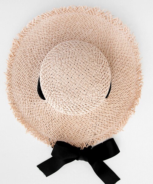 DHOLIC（ディーホリック）の「2TYPEロングストラップペーパーヤーンハット（ハット・レディース・ブラック/ホワイト）」の3枚目の写真