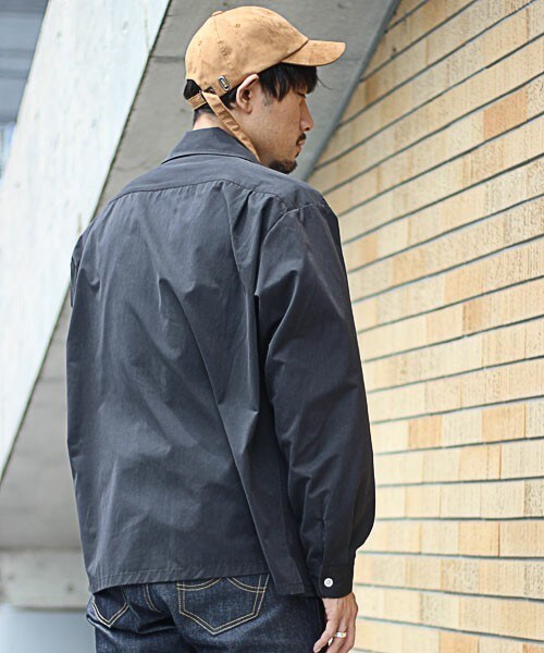 MIND BLOW（マインドブロウ）の「ブロードオープンカラーシャツ（開襟）（シャツ/ブラウス・メンズ・ホワイト/ブラック/ネイビー・S/M/L）」の8枚目の写真