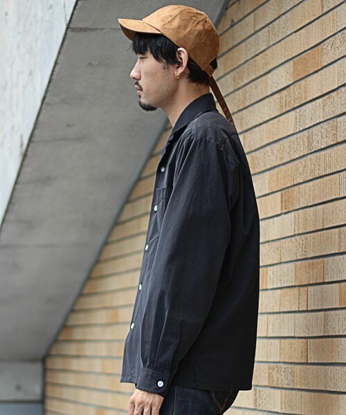 MIND BLOW（マインドブロウ）の「ブロードオープンカラーシャツ（開襟）（シャツ/ブラウス・メンズ・ホワイト/ブラック/ネイビー・S/M/L）」の7枚目の写真