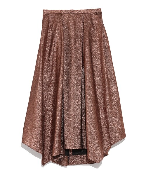 emmi(エミ)の「【emmi atelier】アシメスカート(膝丈スカート・レディース・BRW/BLK/PNK・0/1)」の1枚目の写真