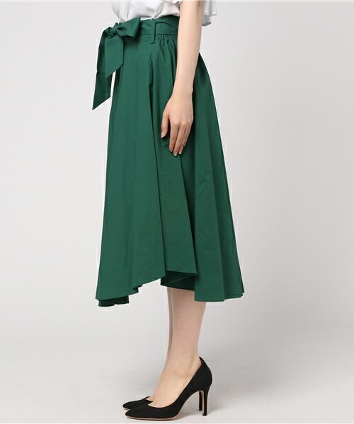 archives（アルシーヴ）の「リボンイレヘムスカート（スカート・レディース・ベージュ/グリーン系その他/ネイビー/ピンク系その他・MEDIUM）」の6枚目の写真