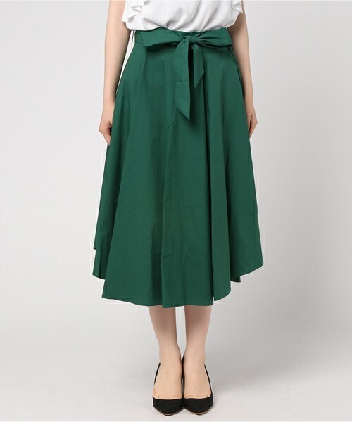 archives（アルシーヴ）の「リボンイレヘムスカート（スカート・レディース・ベージュ/グリーン系その他/ネイビー/ピンク系その他・MEDIUM）」の5枚目の写真