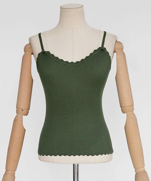 DHOLIC（ディーホリック）の「スカラップスリムフィットキャミソール（キャミソール・レディース・FREE）」の3枚目の写真