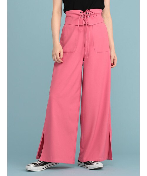 jouetie（ジュエティ）の「コルセットワイドパンツ（パンツ・レディース・ブラック/レッド/ピンク/ベージュ）」の10枚目の写真