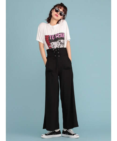 jouetie（ジュエティ）の「コルセットワイドパンツ（パンツ・レディース・ブラック/レッド/ピンク/ベージュ）」の12枚目の写真