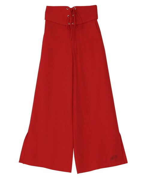 jouetie（ジュエティ）の「コルセットワイドパンツ（パンツ・レディース・ブラック/レッド/ピンク/ベージュ）」の4枚目の写真