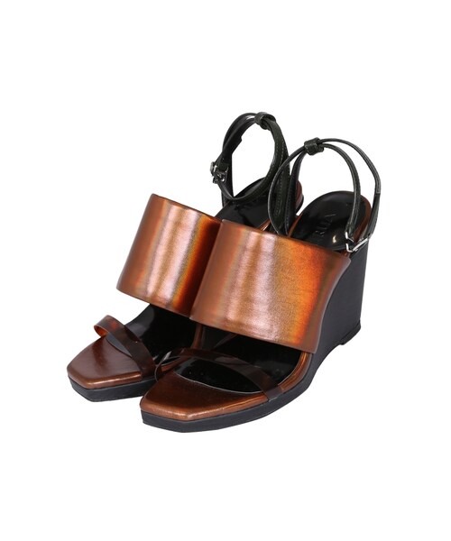 MURUA(ムルーア)の「デザインウェッジサンダル(シューズ・レディース・ブラック/ブラウン/ミックス)」の2枚目の写真