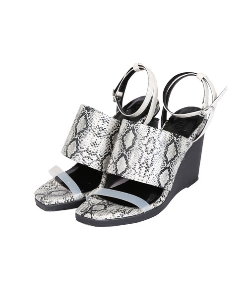 MURUA(ムルーア)の「デザインウェッジサンダル(シューズ・レディース・ブラック/ブラウン/ミックス)」の3枚目の写真