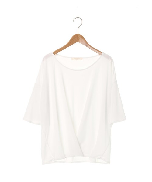 Green　Parks（グリーンパークス）の「【Special Price】・フロントタックフレアカットプルオーバー（トップス・オフホワイト/レッド/イエロー/グリーン/サックスブルー/ネイビー・F）」の7枚目の写真