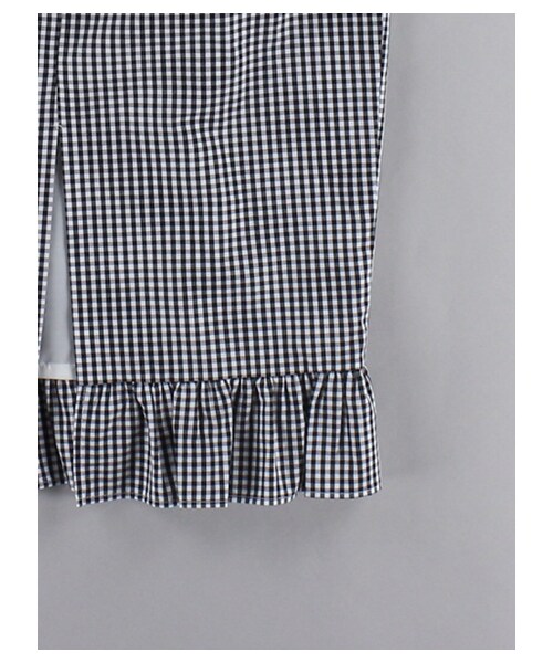 E hyphen world gallery Bon Bon（イーハイフンワールドギャラリーボンボン）の「・ギンガムチェックフリルぺプラムスカート（スカート・ブラック/レッド/ギンガムチェック・S/M）」の5枚目の写真