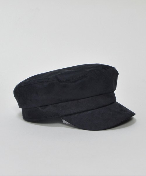 archives（アルシーヴ）の「スエード風マリンキャスケット（キャスケット・レディース・ブラック/ベージュ・MEDIUM）」の2枚目の写真