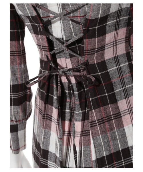 SNIDEL（スナイデル）の「チェックシャツロングワンピース（マキシ丈・ロングワンピース・レディース・MIX/BRW/BLK・F）」の11枚目の写真