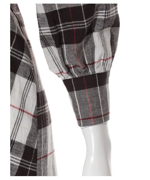 SNIDEL（スナイデル）の「チェックシャツロングワンピース（マキシ丈・ロングワンピース・レディース・MIX/BRW/BLK・F）」の9枚目の写真