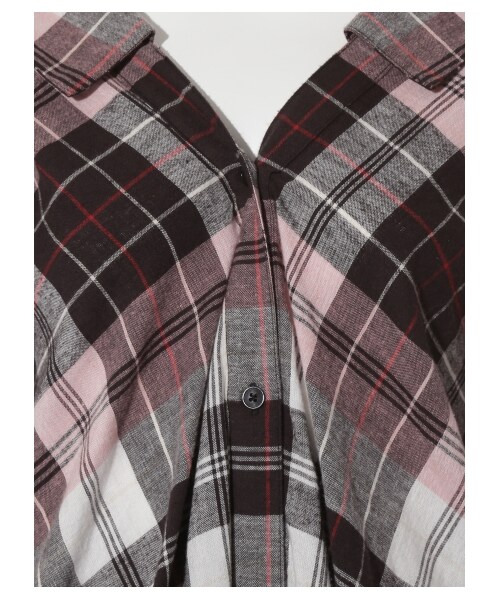 SNIDEL（スナイデル）の「チェックシャツロングワンピース（マキシ丈・ロングワンピース・レディース・MIX/BRW/BLK・F）」の10枚目の写真