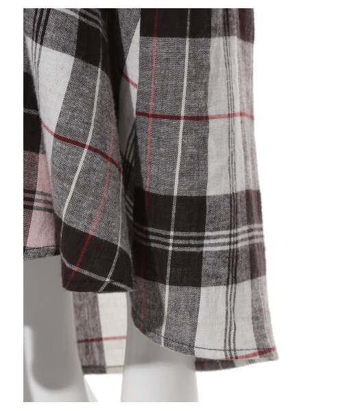 SNIDEL（スナイデル）の「チェックシャツロングワンピース（マキシ丈・ロングワンピース・レディース・MIX/BRW/BLK・F）」の12枚目の写真